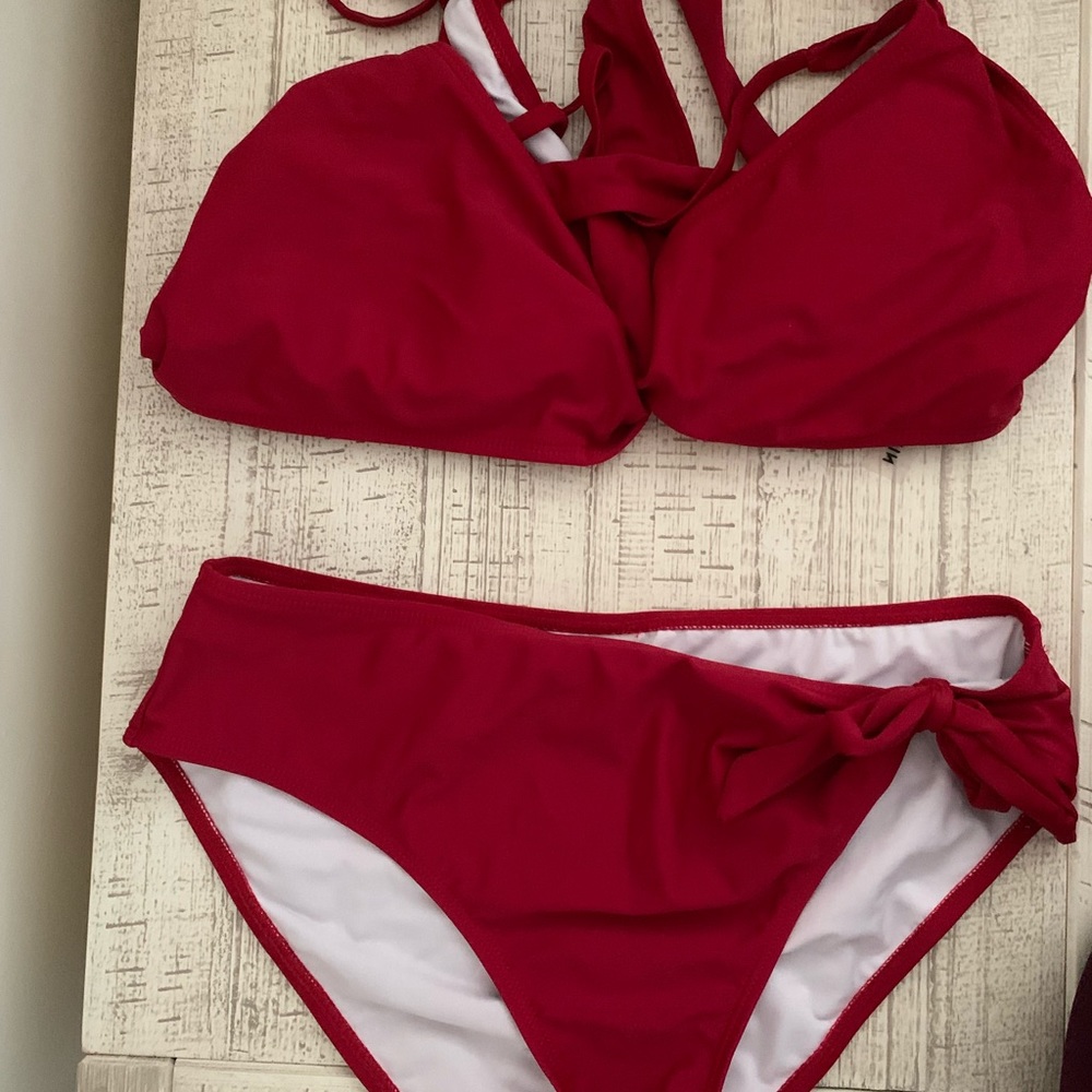SHEIN red bikini set, size m